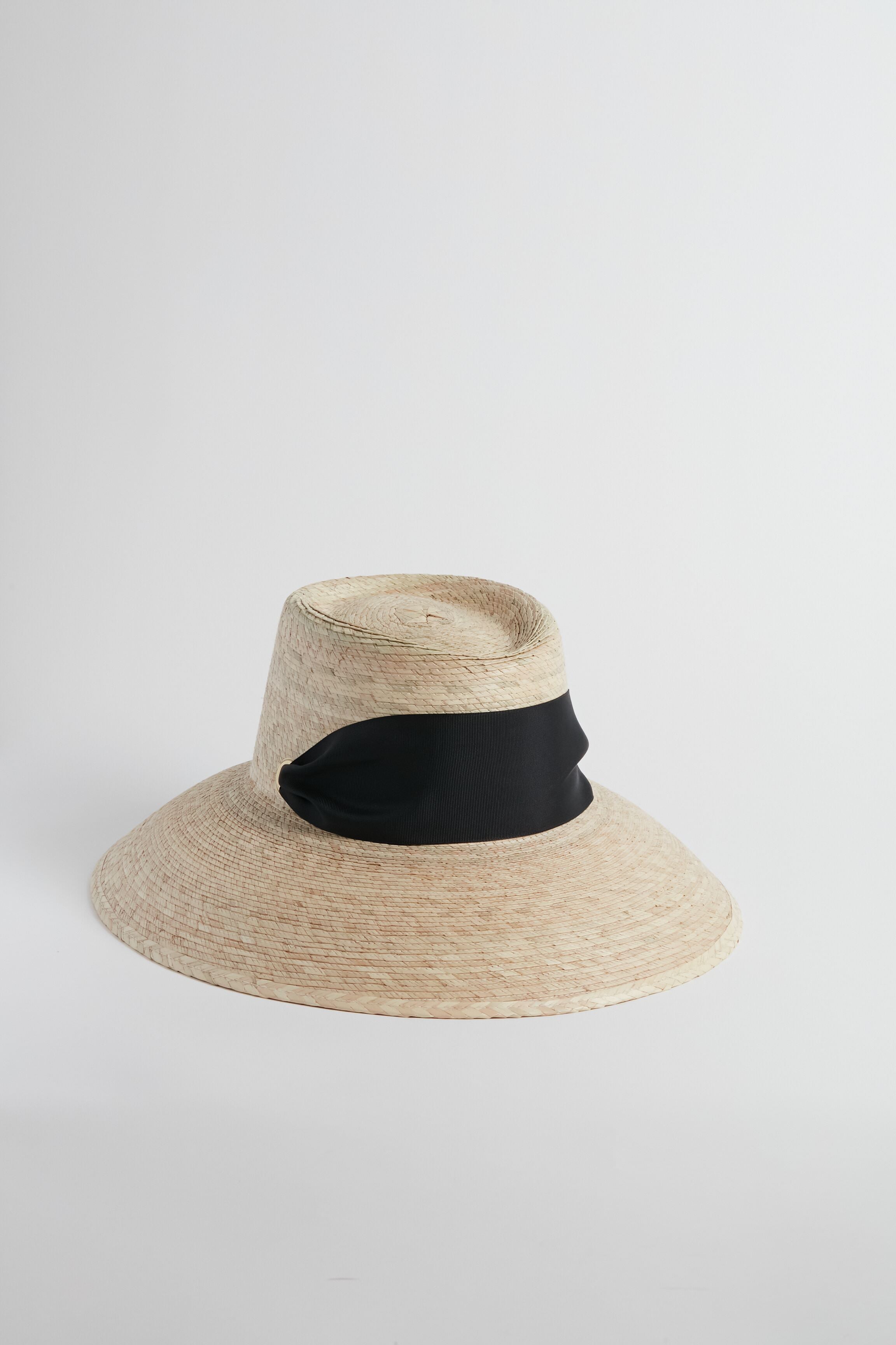 Straw Hat with Navy & White Interchangeable Bow or Pink Bow