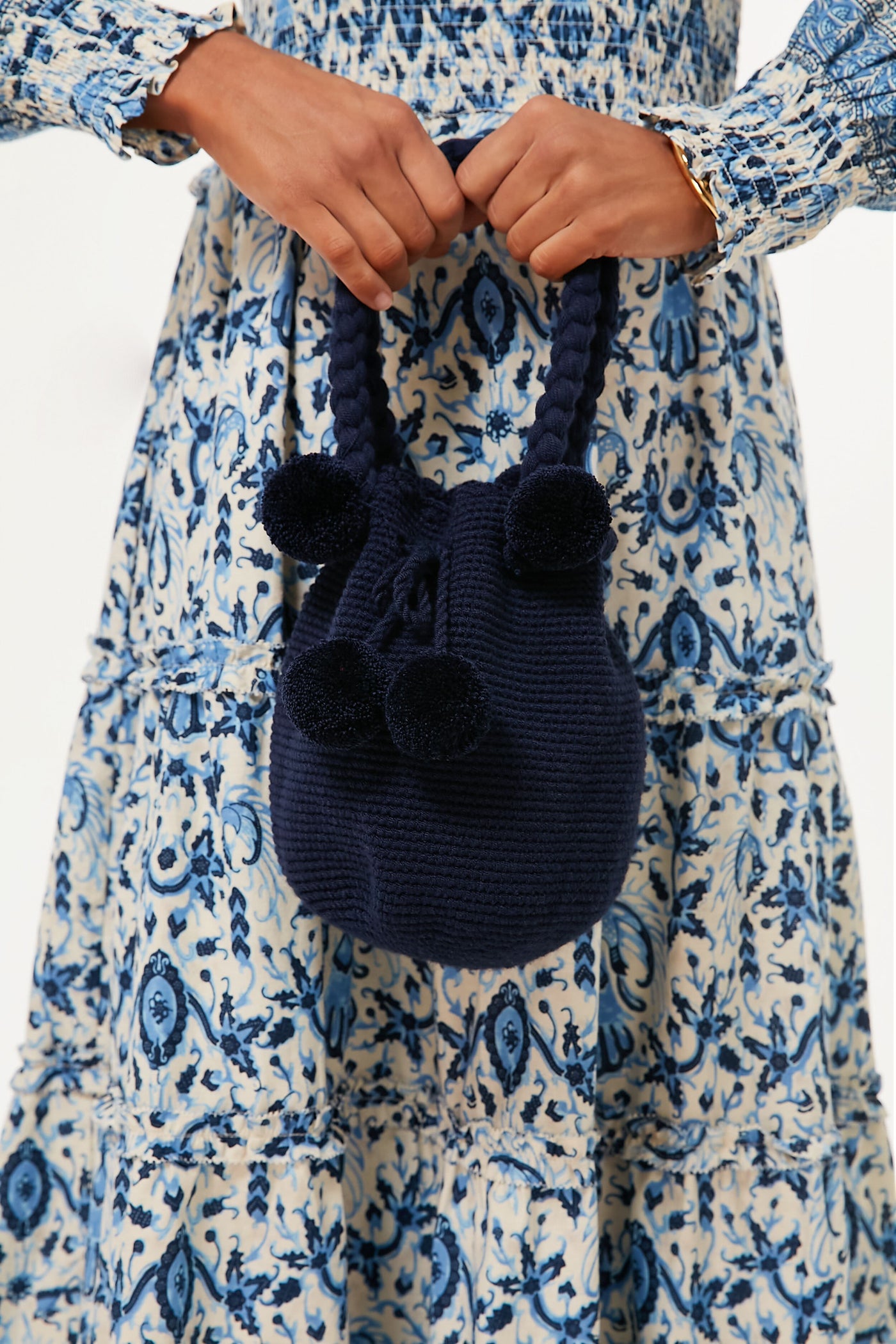 Navy Mini Tassel Bag
