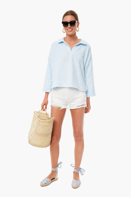 Blue Polo Terry Pullover