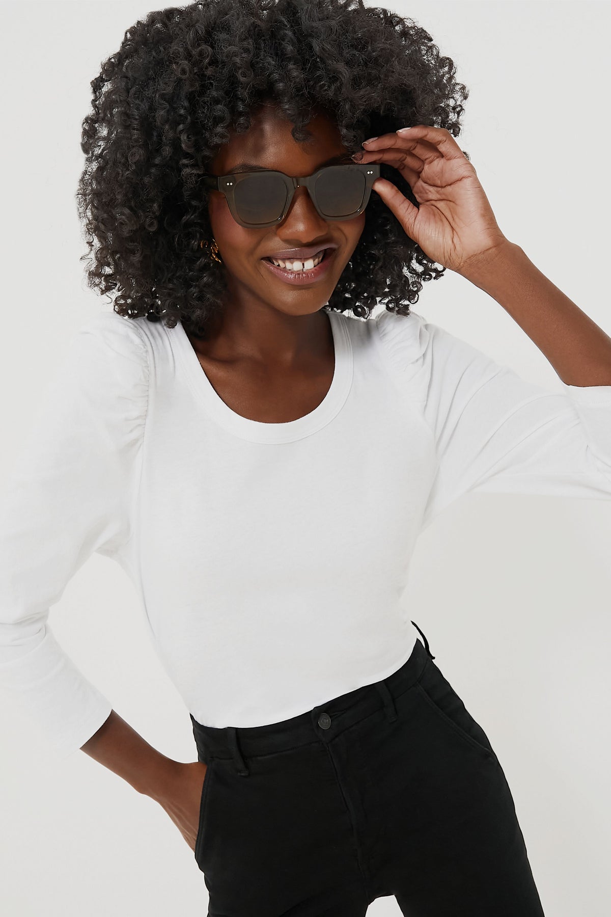 Vesty White Vesty Long Sleeve Crewneck | Pomander Place