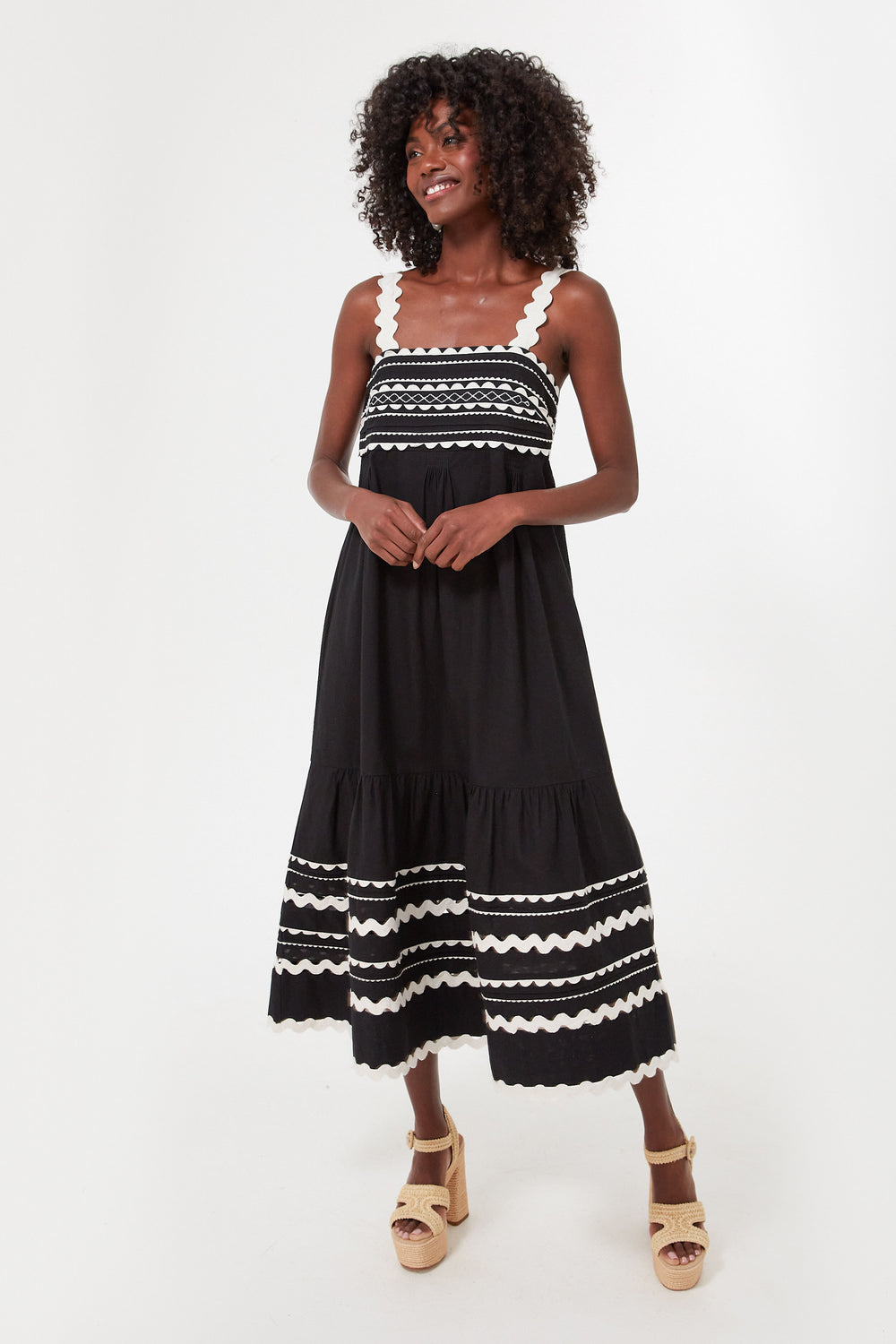 knee length dresses for ladies Sloane Ric Rac Dress – Eden Lifestyle main image 0