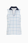 Provincial Plaid Sleeveless Caroline Polo