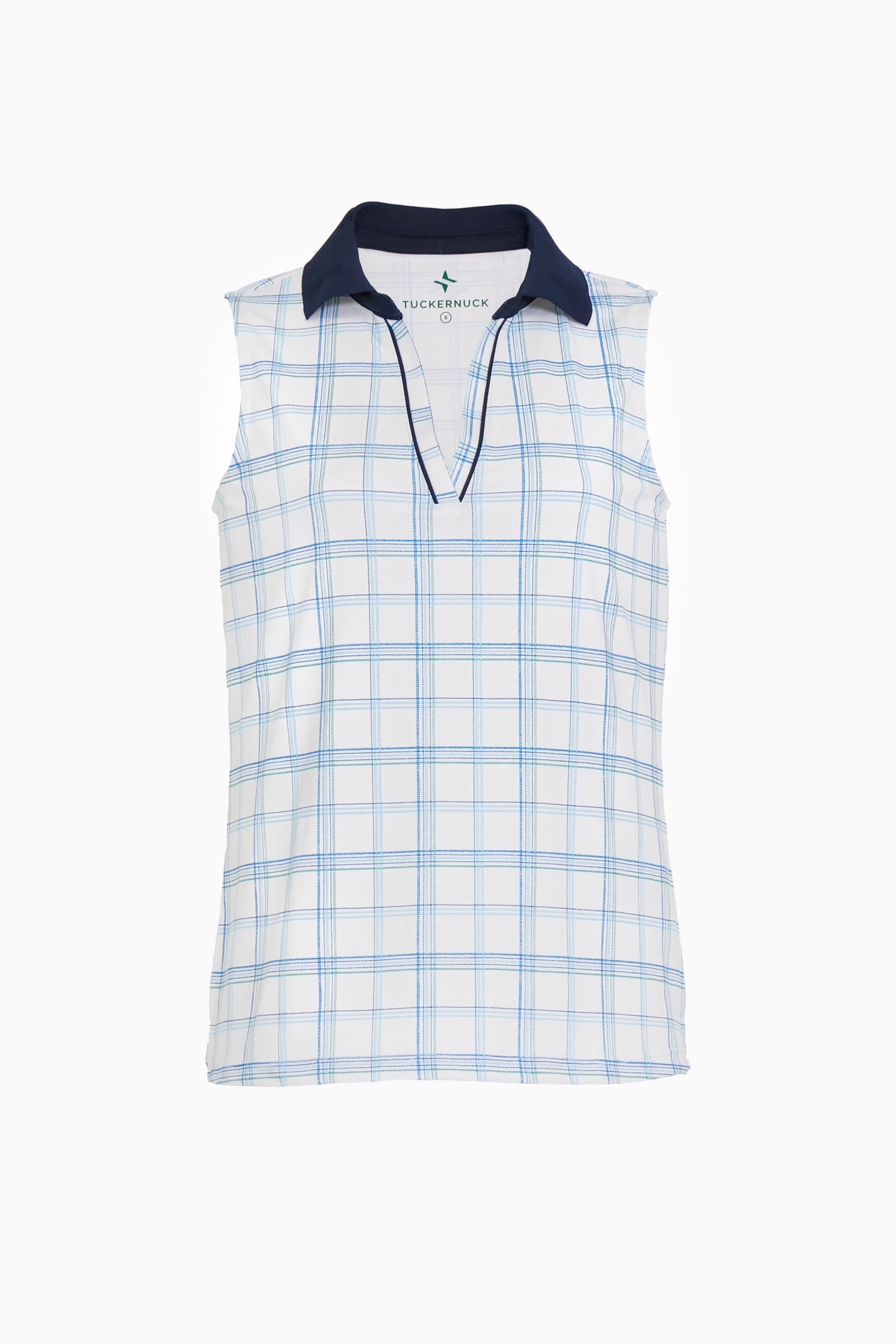 Provincial Plaid Sleeveless Caroline Polo