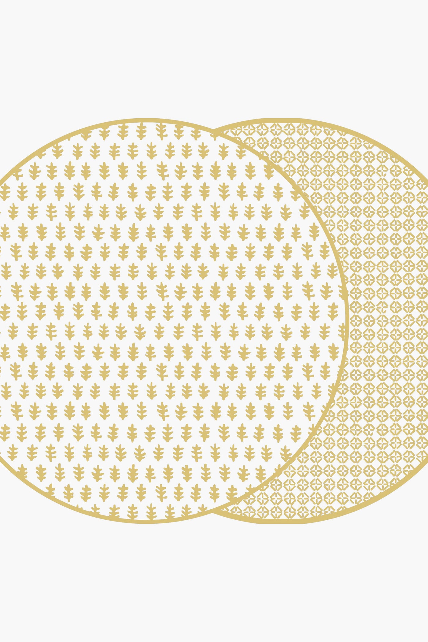 Reversible Wheat Raj and Jaipur Placemats Set of 2