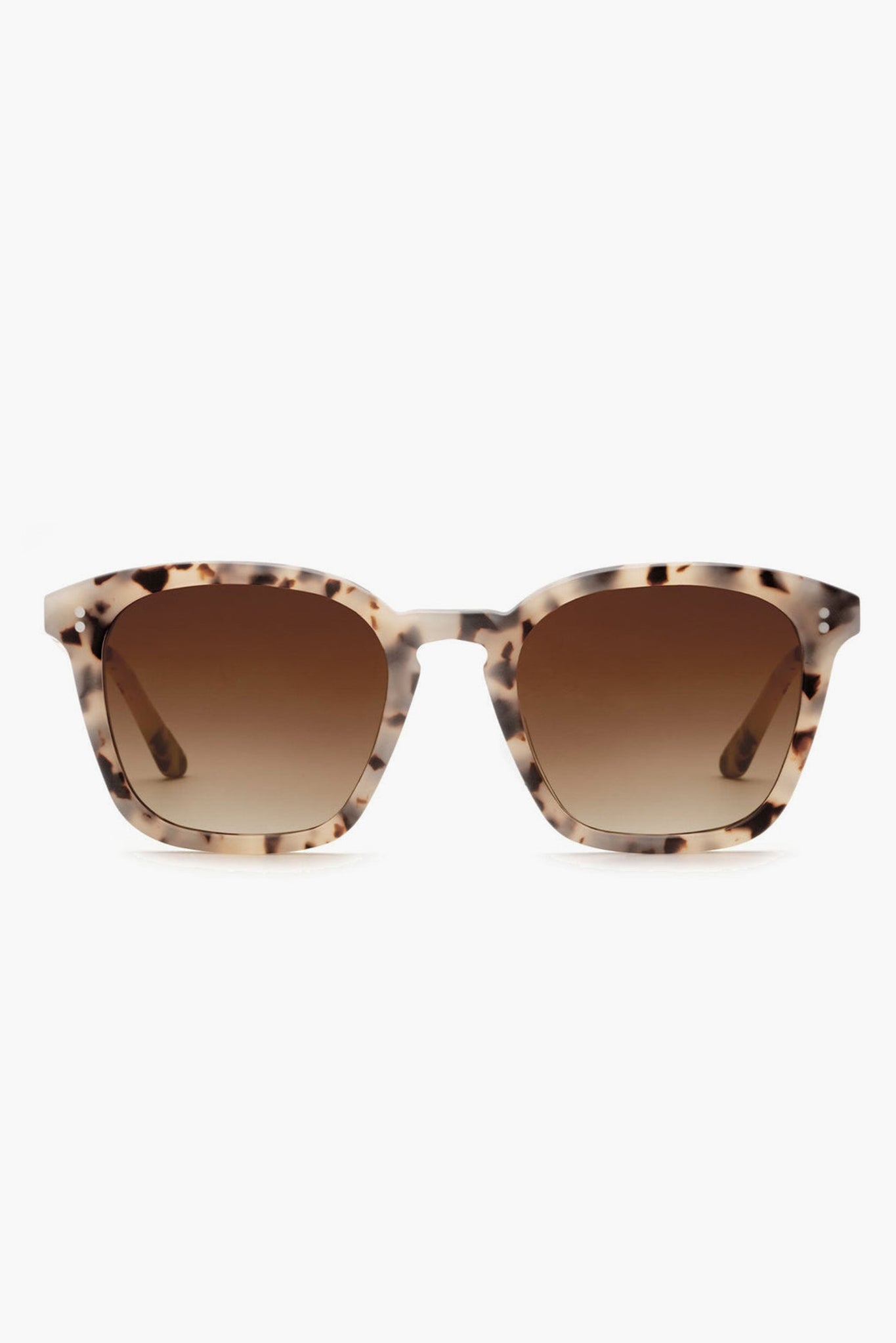 KREWE Chunky Square Sunglasses with Grey Gradient Lenses - Prytania Krewe Prytania Matcha + Pine Polarized main image 3