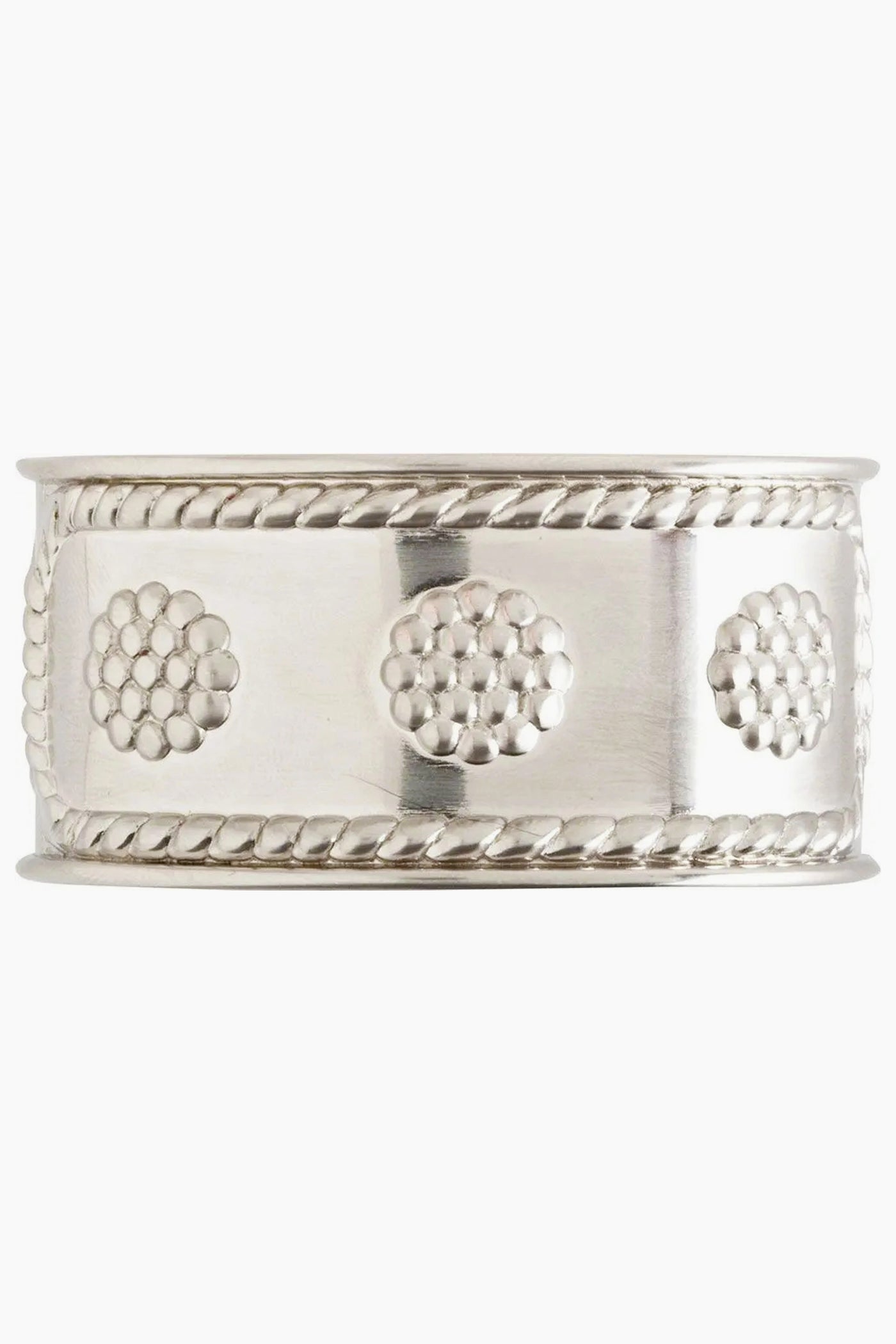 Silver Berry And Thread Metal Napkin Ring