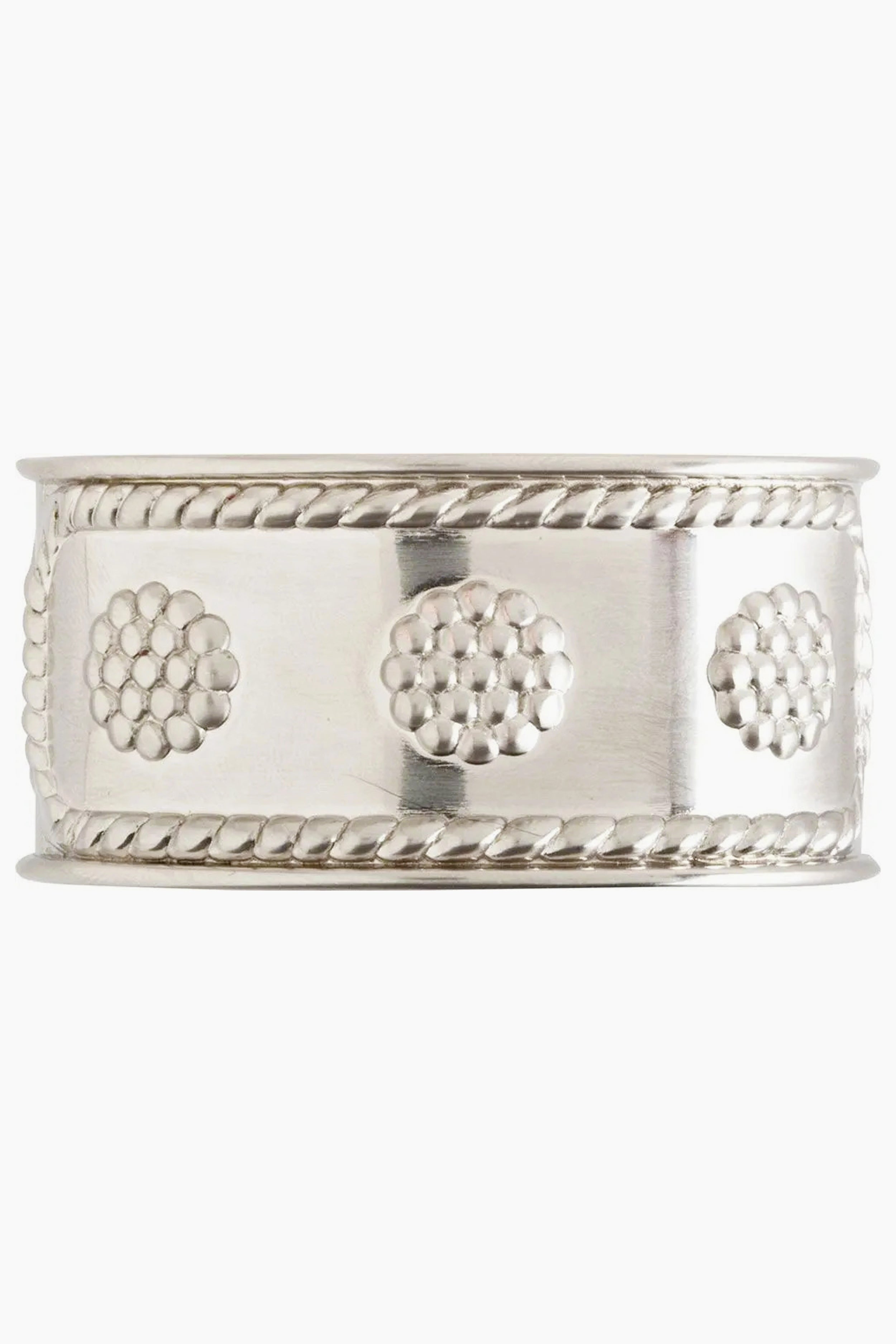 Silver Berry And Thread Metal Napkin Ring