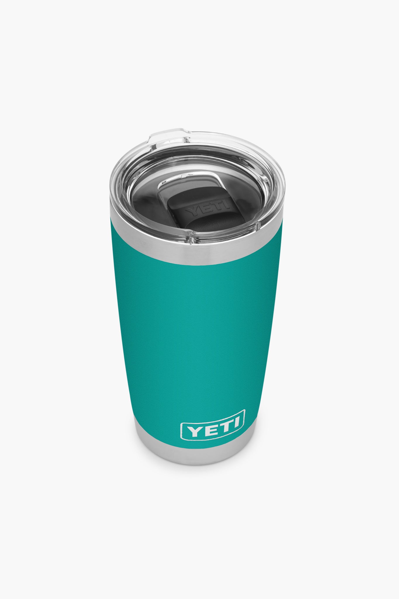 YETI Rambler 20 oz Tumbler/Magslider Lid Ice Pink & Aquifer Blue