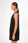 Black Textured Myla Romper