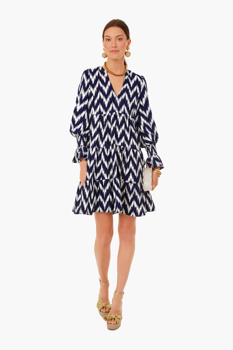 Navy Ikat Kenzo Dress