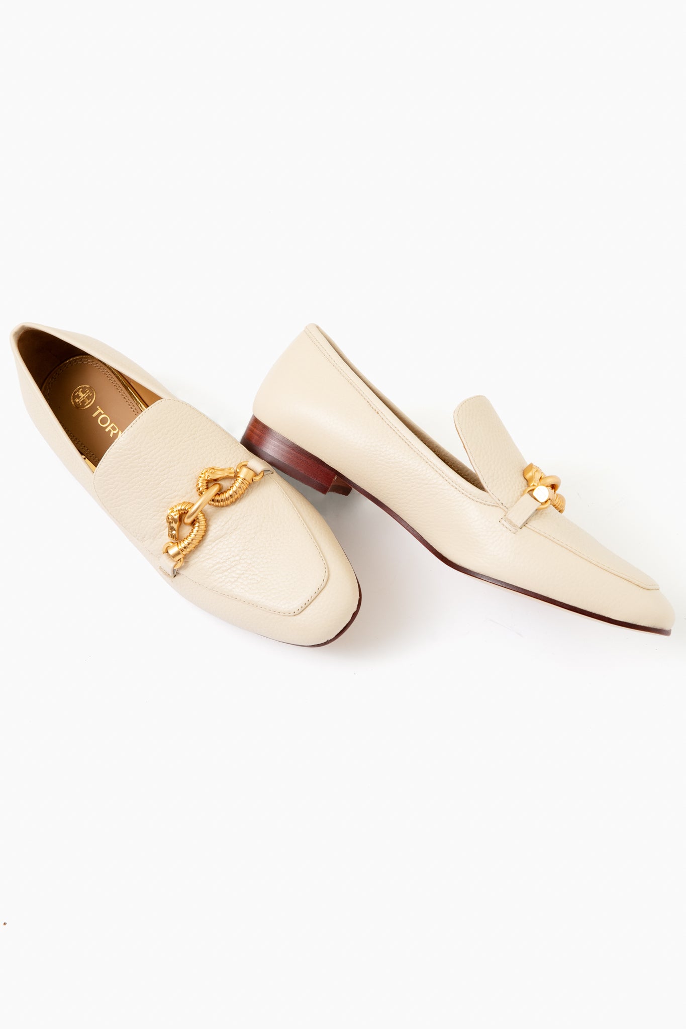 Tory Burch Ladies New Cream / Taupe / New Cream Tory Charm Loafer