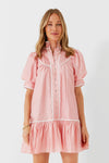 Pink Puff Sleeve Beatrix Dress