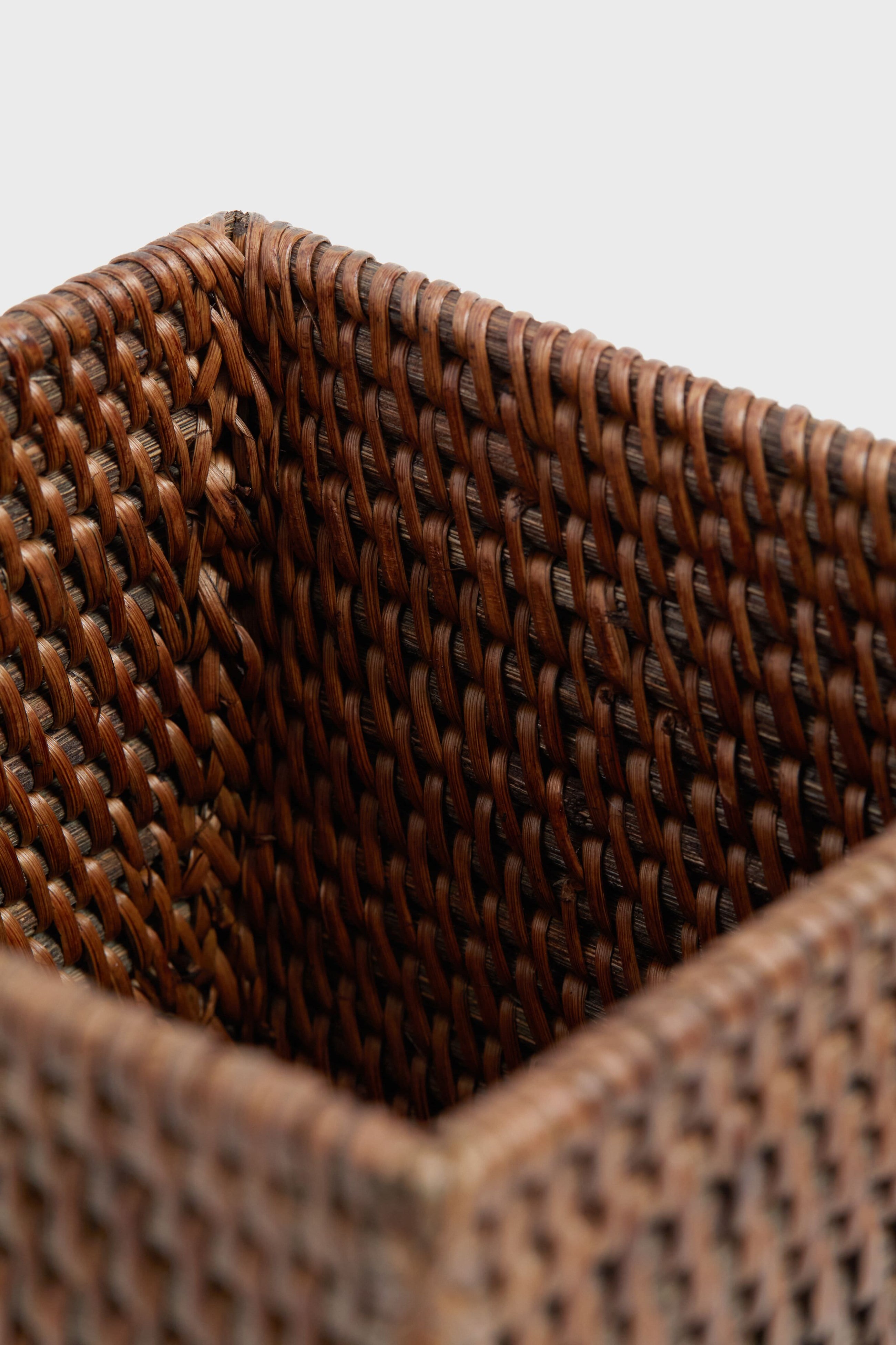 Dark Brown Rattan Tissue Box Cover