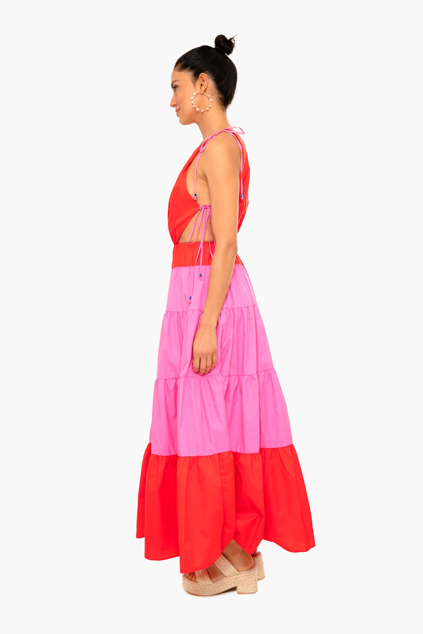 Tomato and Wild Orchid Minerva Dress