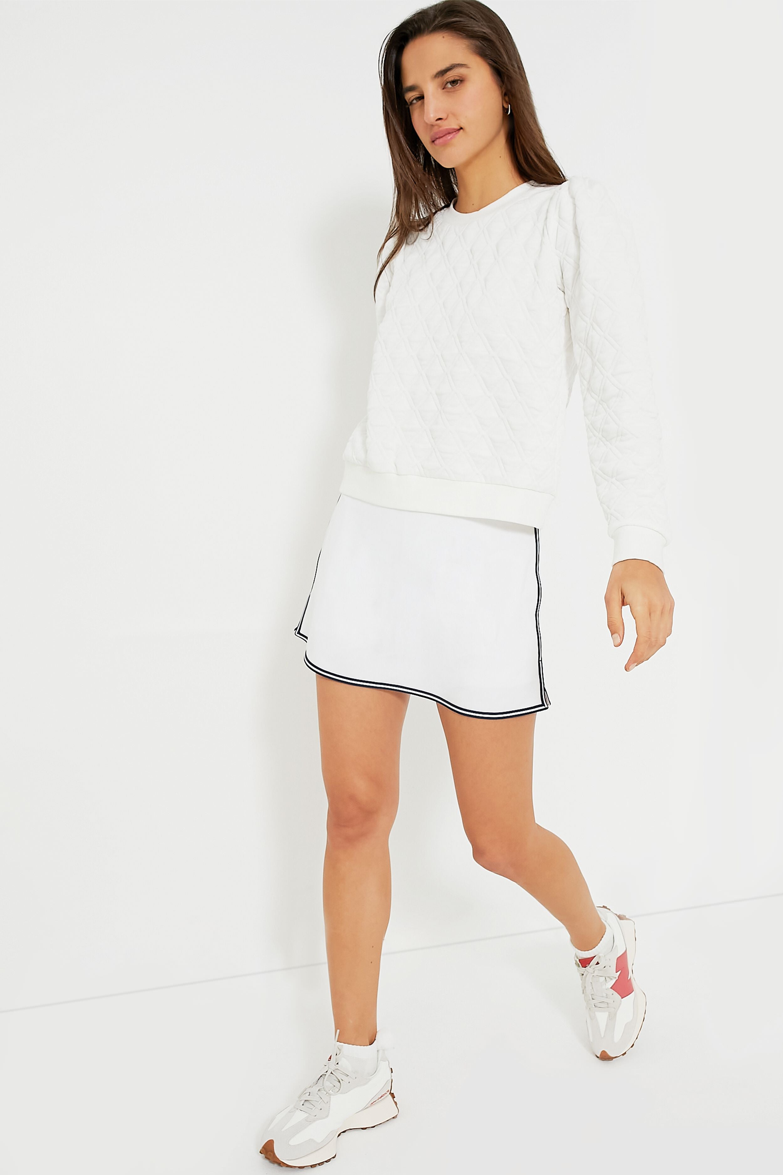 White Puff Sleeve Campbell Pullover