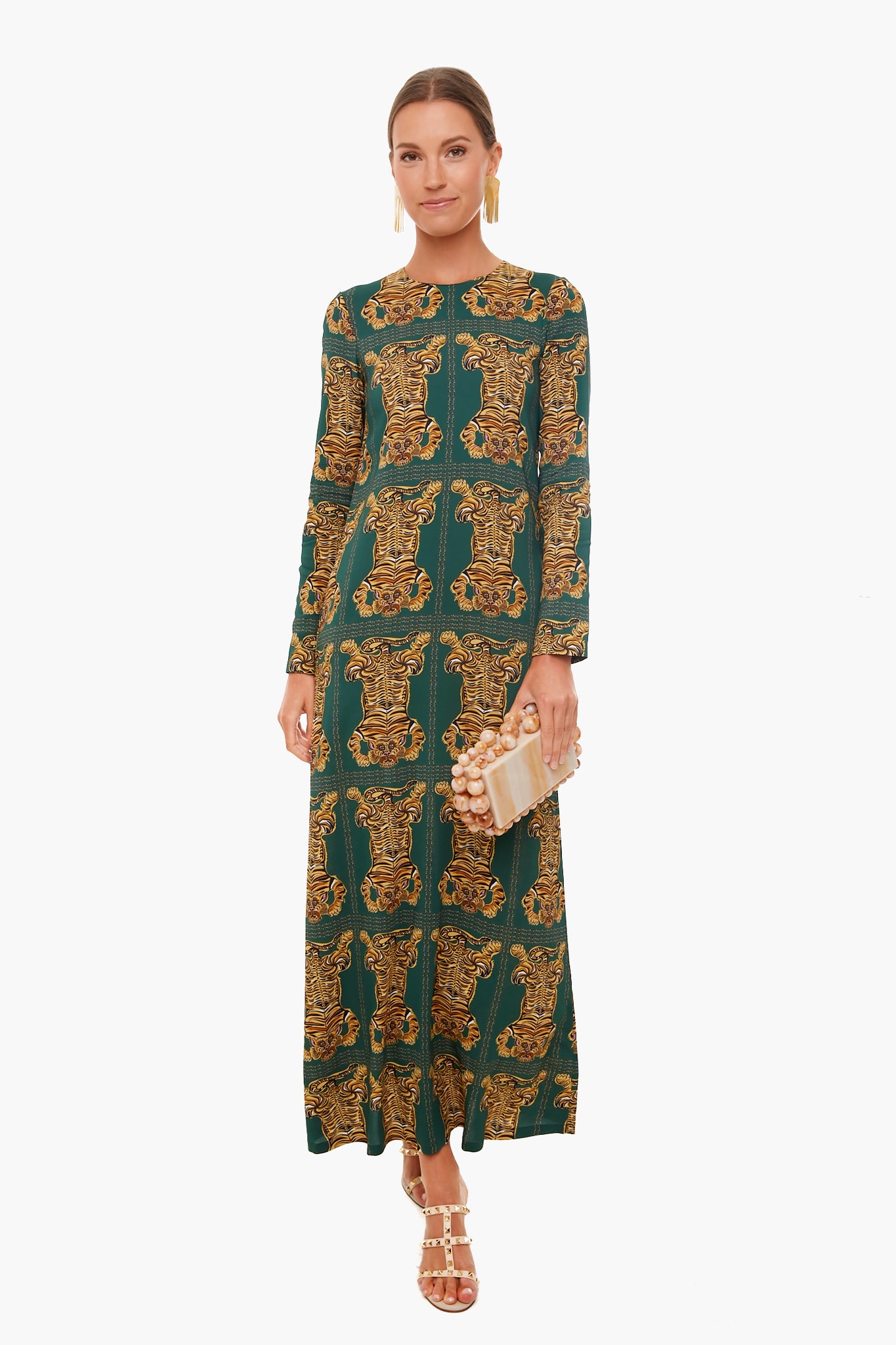 Tiger Tiles Long Sleeve Swing Dress | La DoubleJ Tiger Tiles Long Sleeve Swing Dress | La DoubleJ