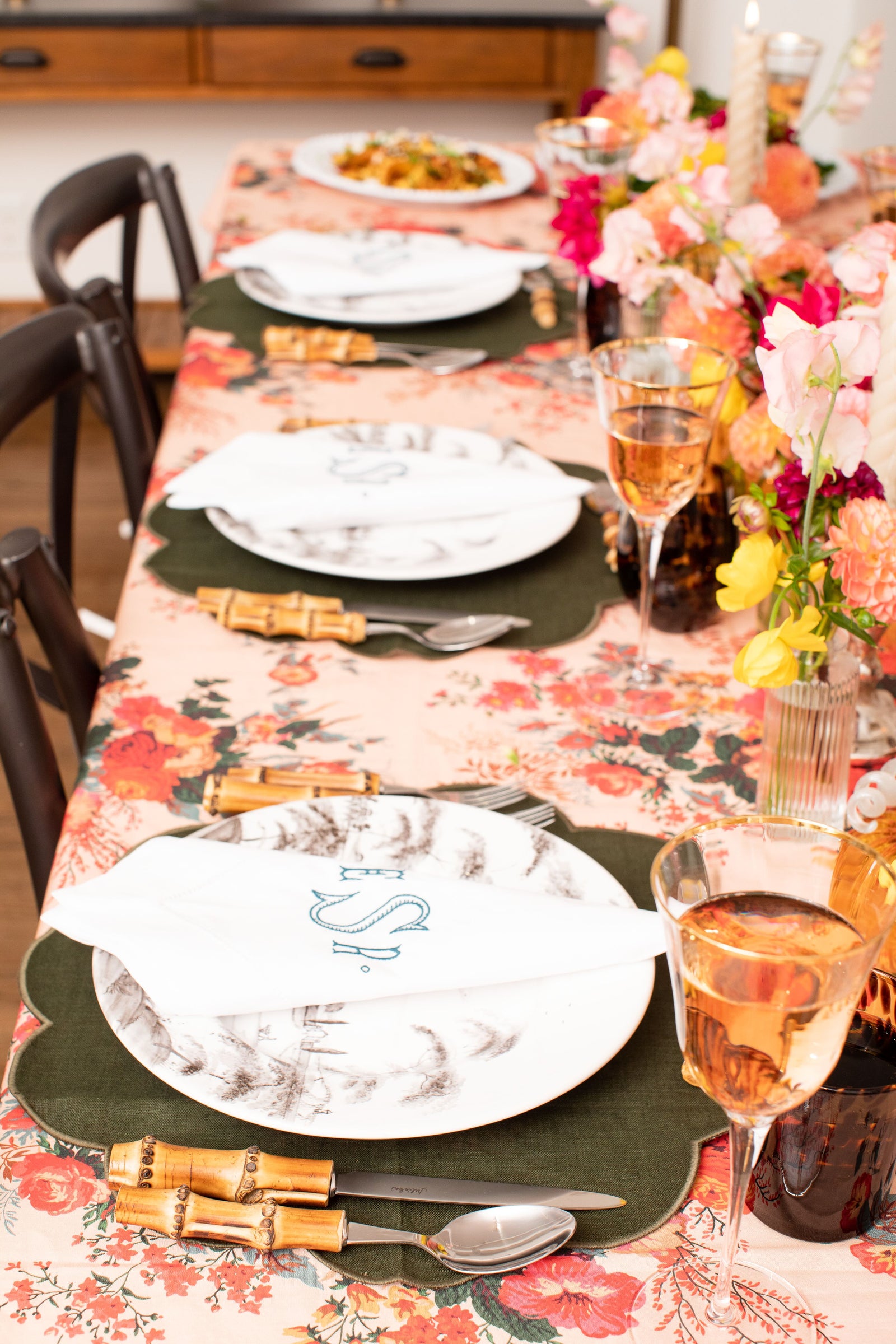 Green Scalloped Placemat