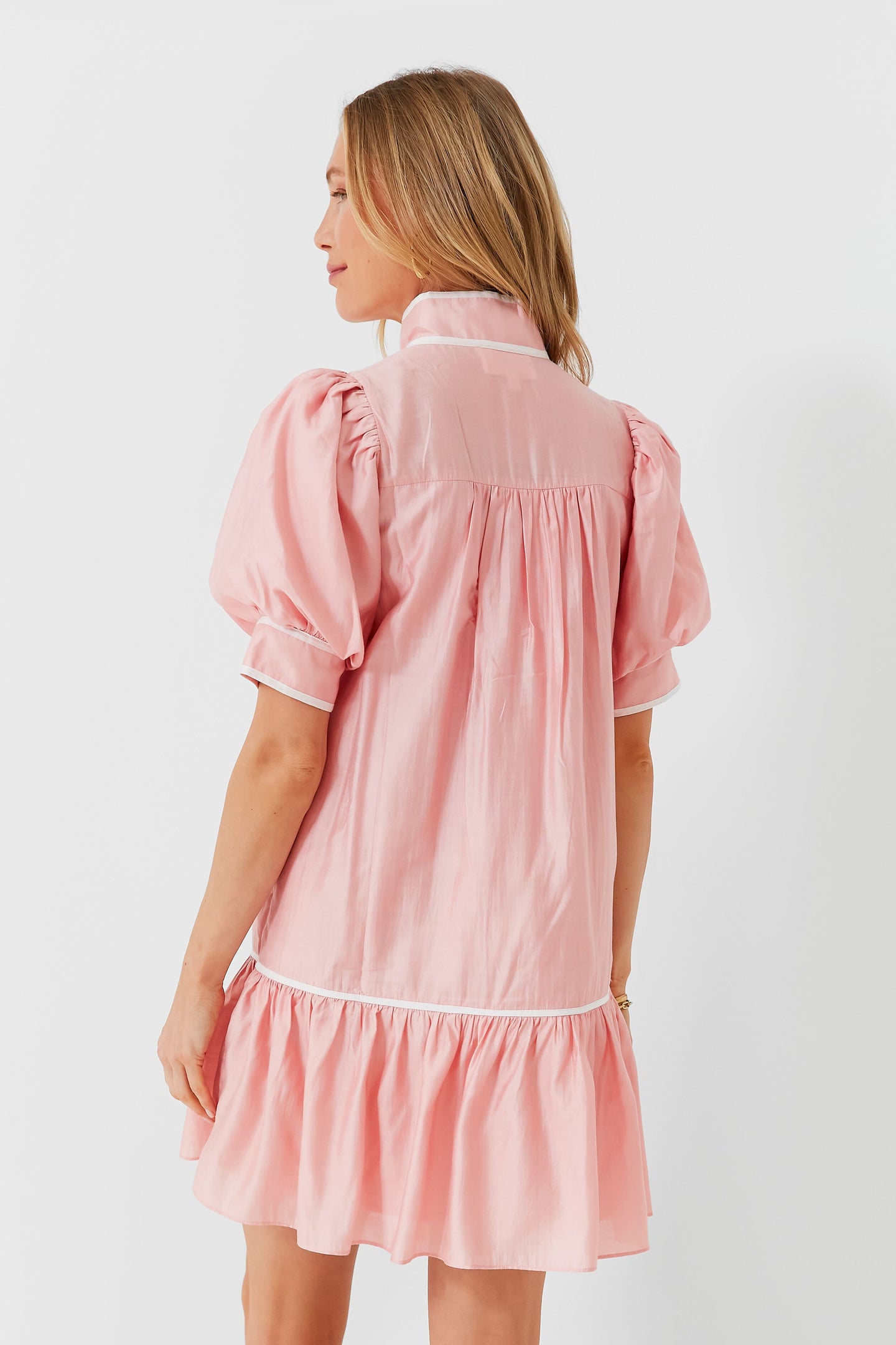Pink Puff Sleeve Beatrix Dress
