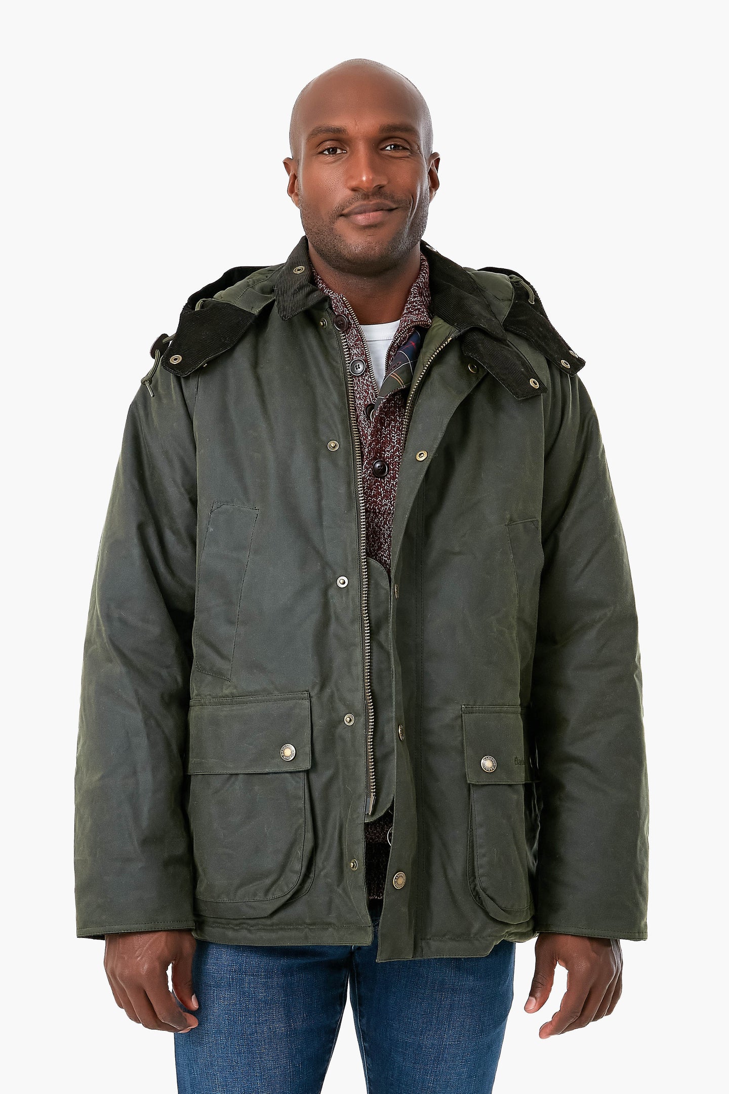 Sage Winter Bedale Wax Barbour - Main Image
