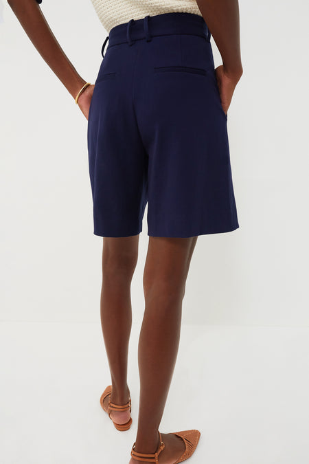 Navy Long Luisa Shorts