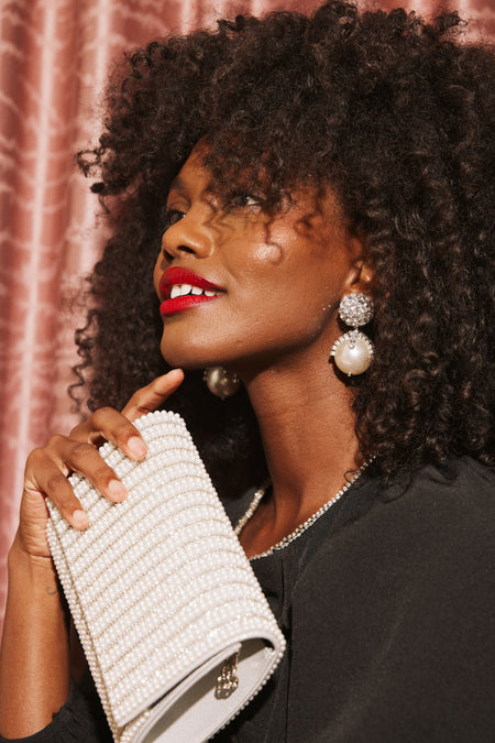 Crystal and Pearl Kinsley Earrings