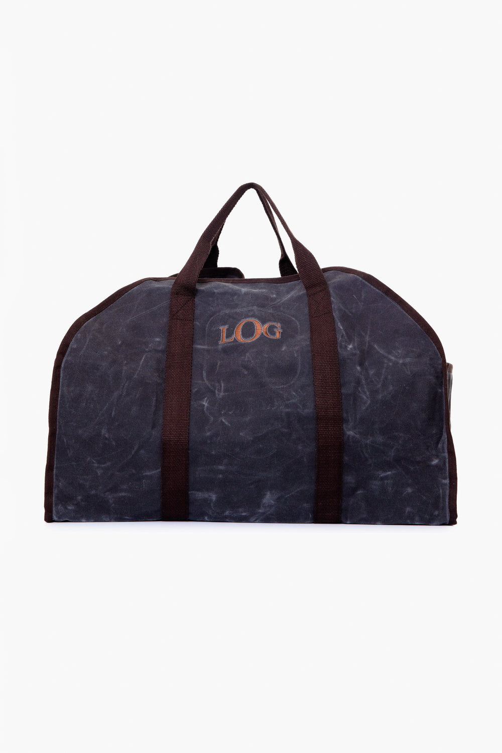 A large, black CB Station duffel bag with dark handles and orange 'LOG' letters on the front—perfect as a monogram gift.