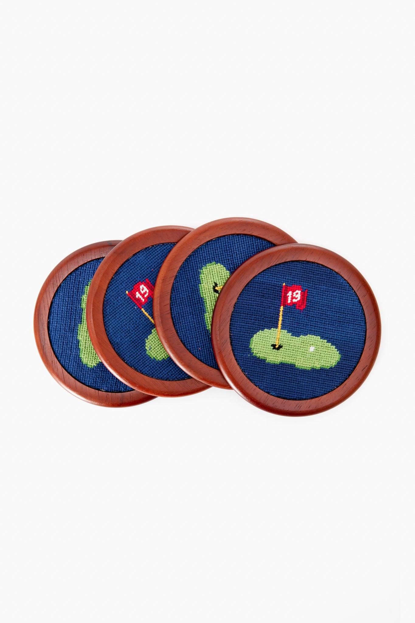19th Hole Needlepoint Coaster Set