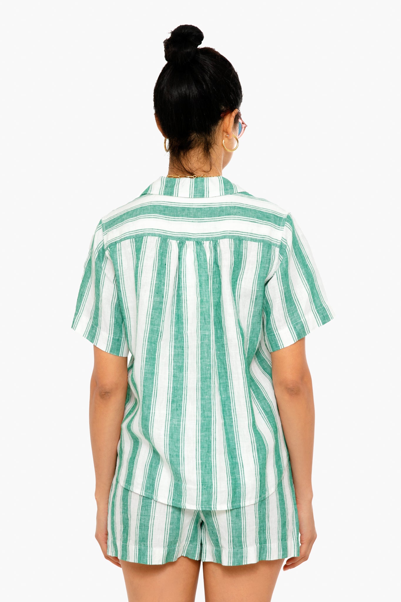 Trovata Birds of Paradis Helena Shirt in Mariners Stripe - Bliss