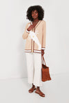 Tan Lobster Cotton Lauren Cardigan