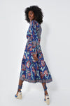 Rose Rory Print Long Sleeve Dress with Belt