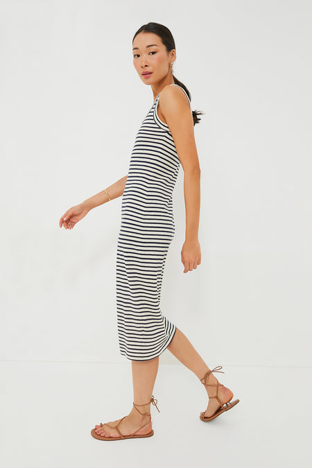 Navy Stripe Organic Go To Tank Dress