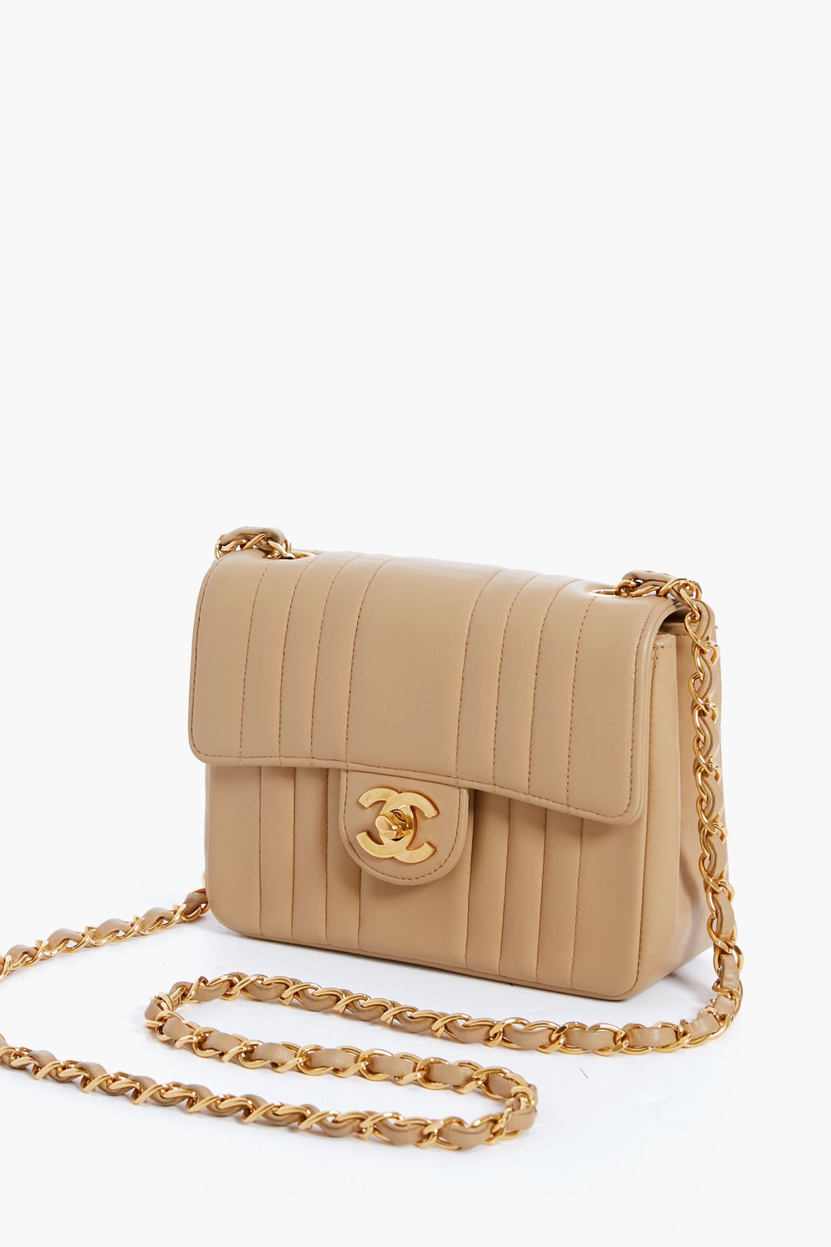 CHANEL Beige Mademoiselle Mini Mastrasse Shoulder Bag