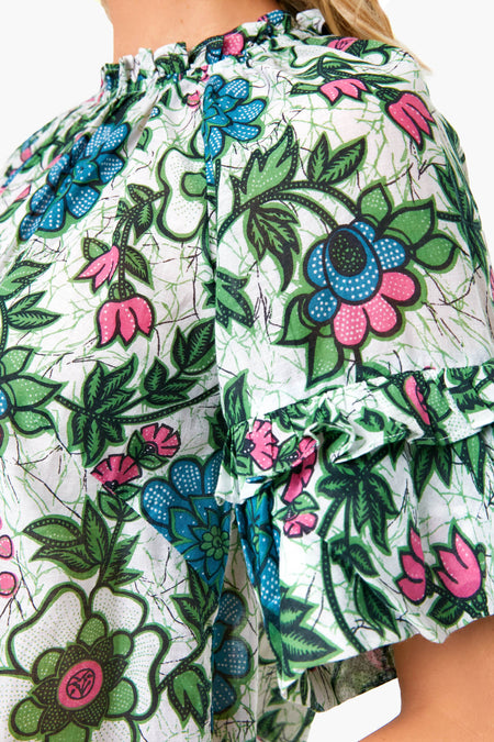 Freyja Flower White Marie Top