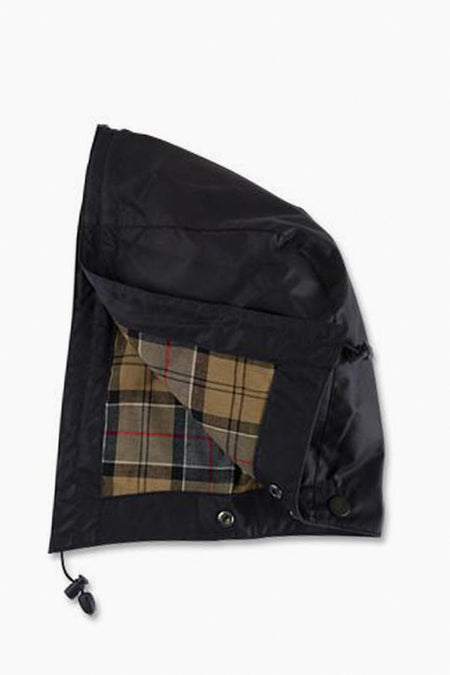 Navy Classic Waxed Cotton Jacket Hood Barbour