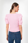Pink Short Sleeve Lawrence Sweater