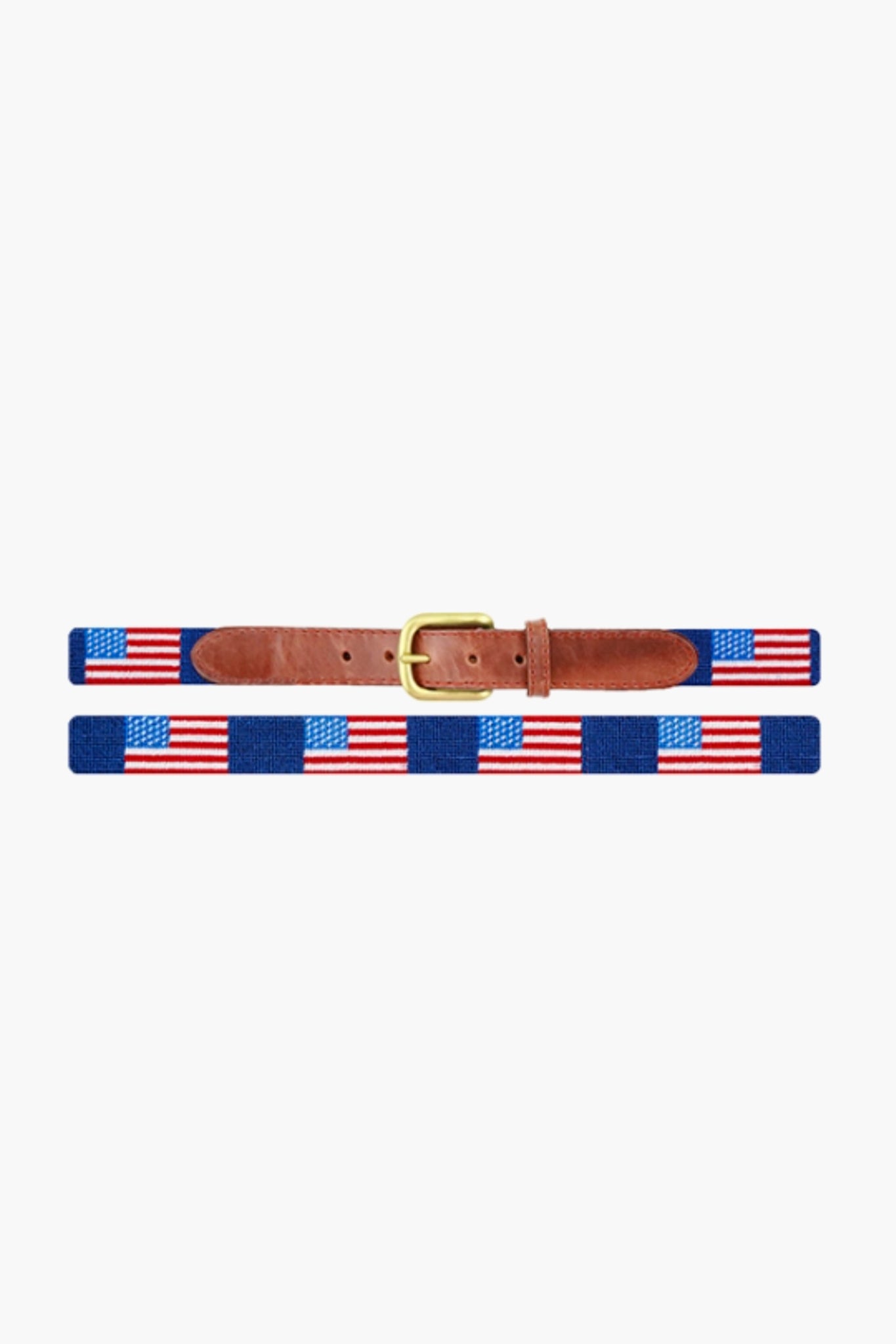 Navy American Flag Needlepoint Childrens Belt