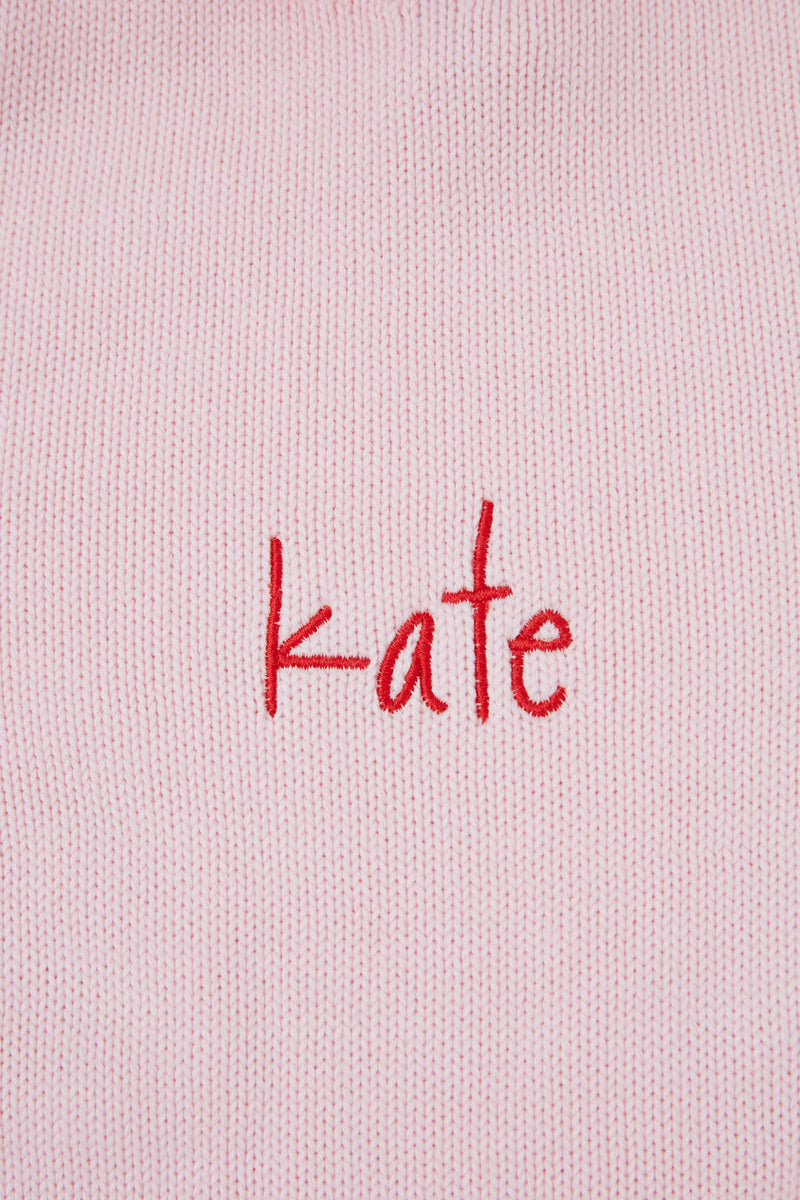 Pink Roll Neck Sweater