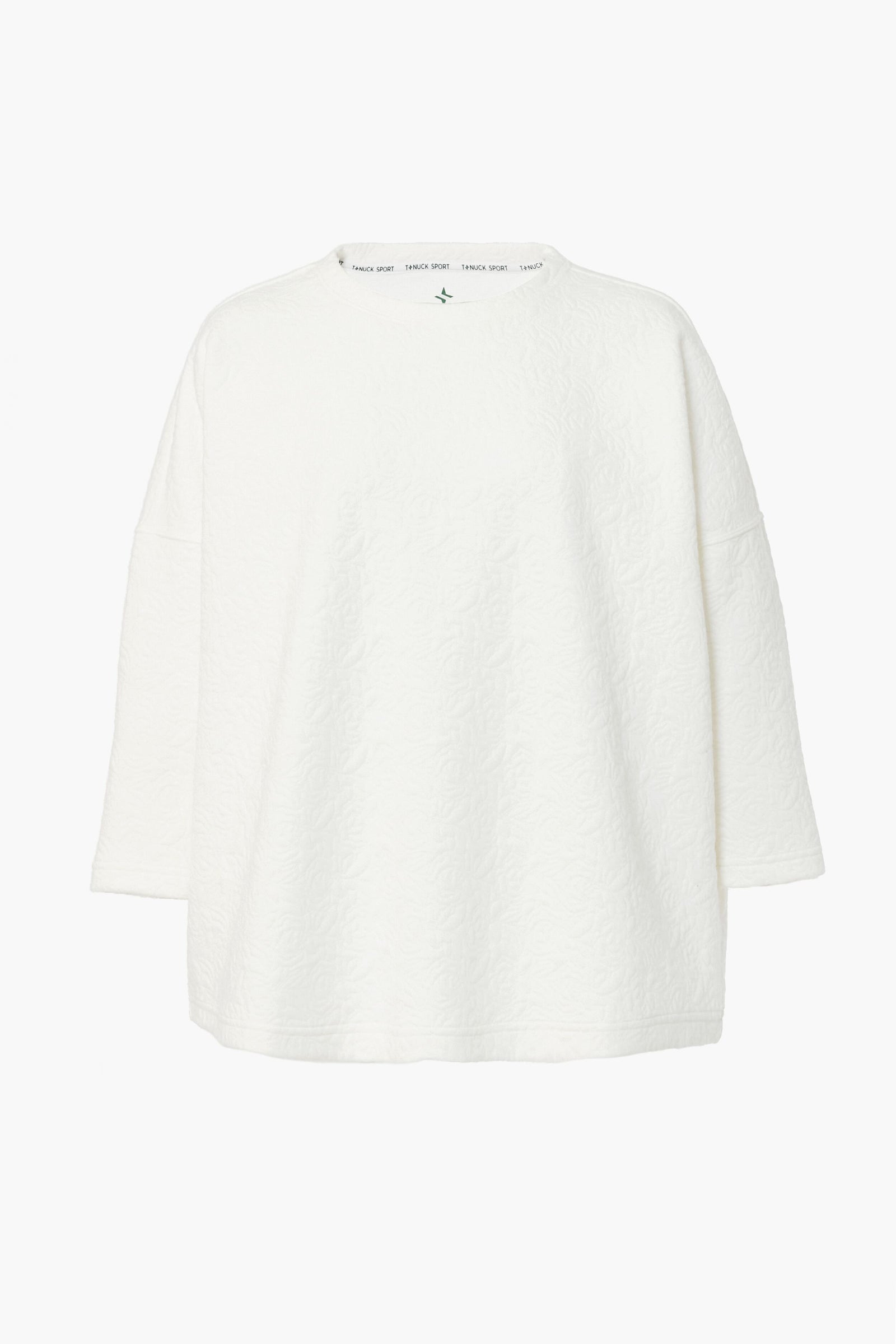 White Quilted Paisley Ally Swing Sweatshirt