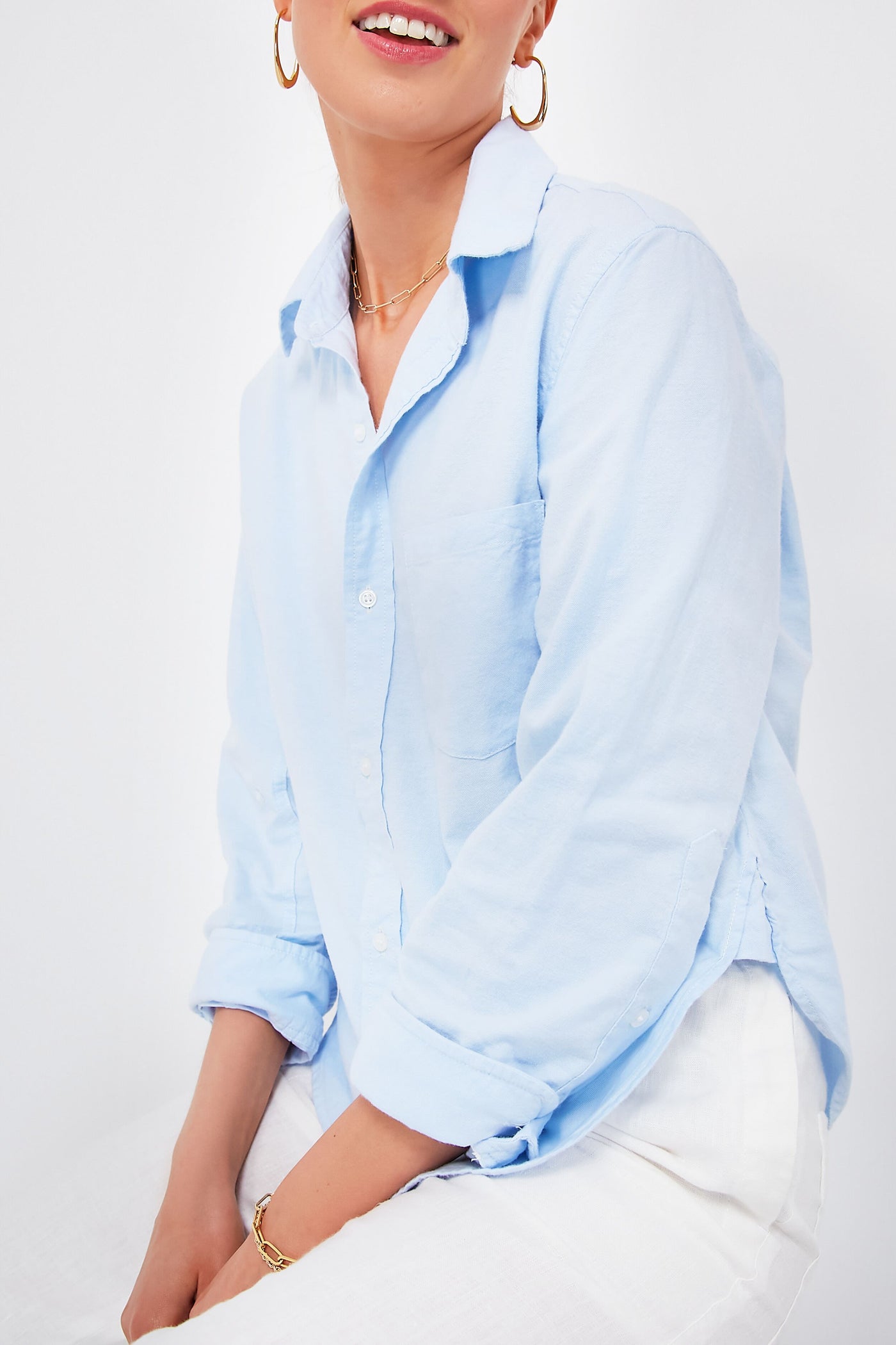Oxford Blue Kayla Shrunken Shirt