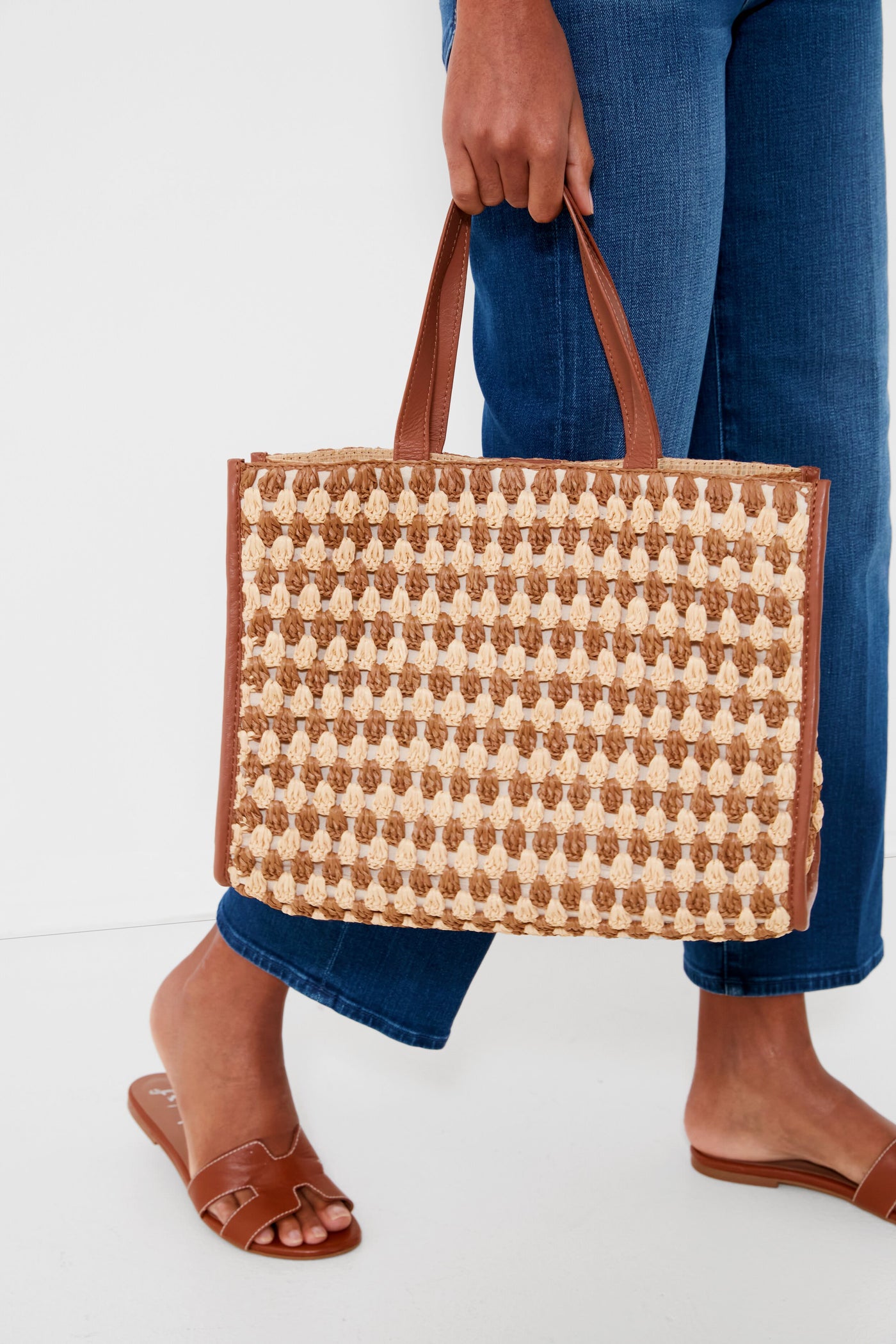 Natural Brown Crochet Pia Tote