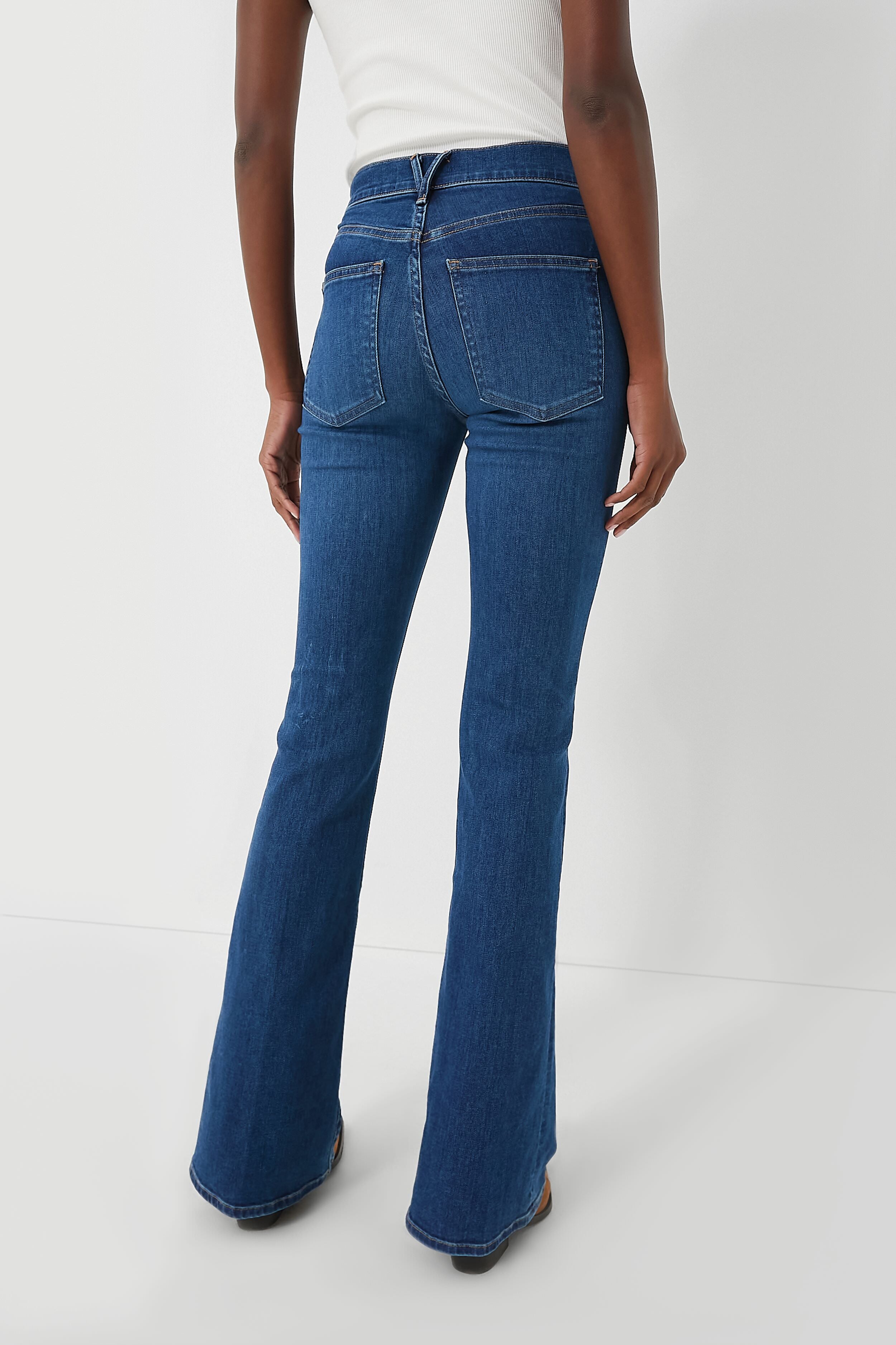 Bright Blue Beverly High Rise Skinny Flare