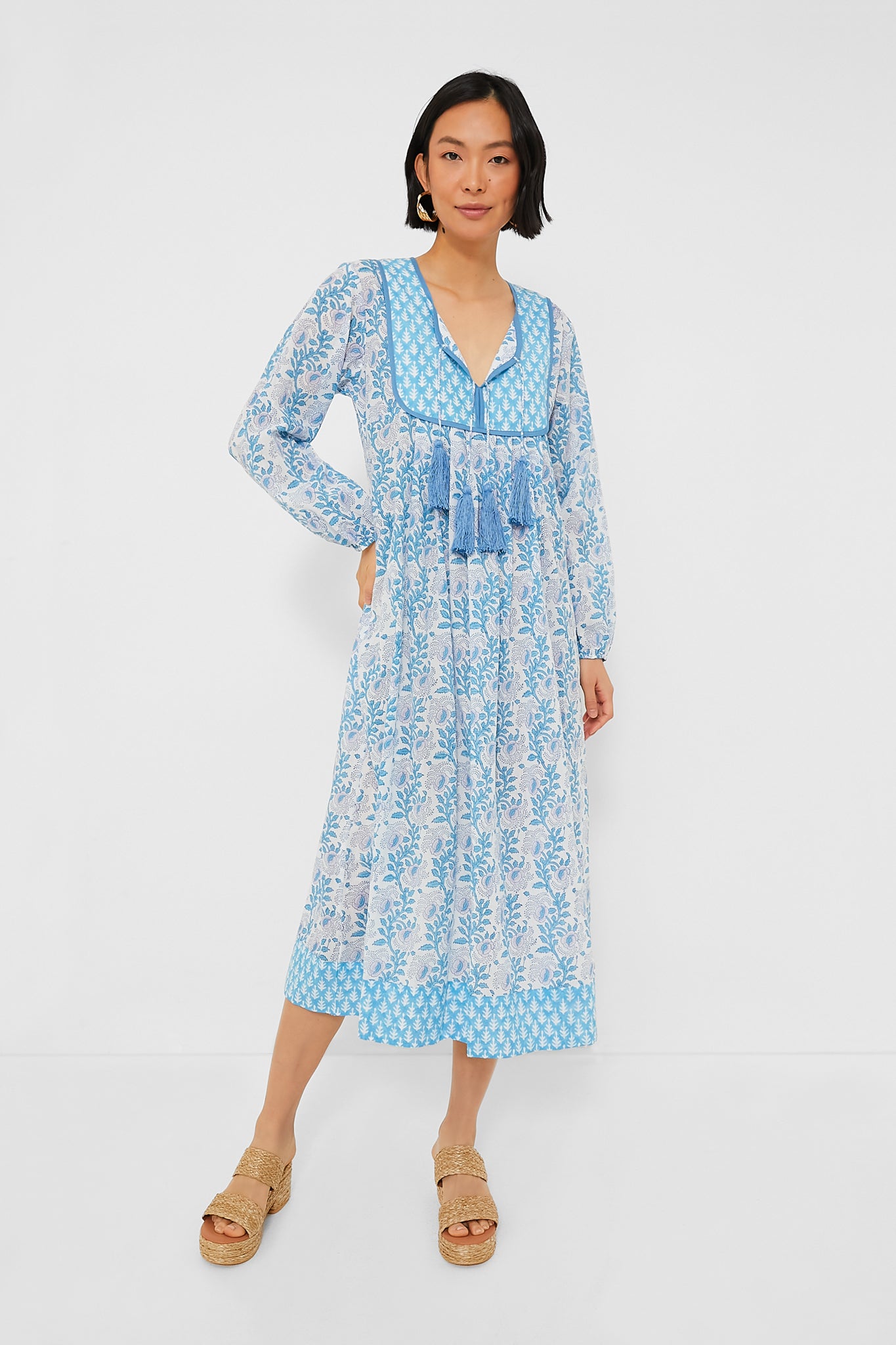 Cornflower blue floral dress hotsell