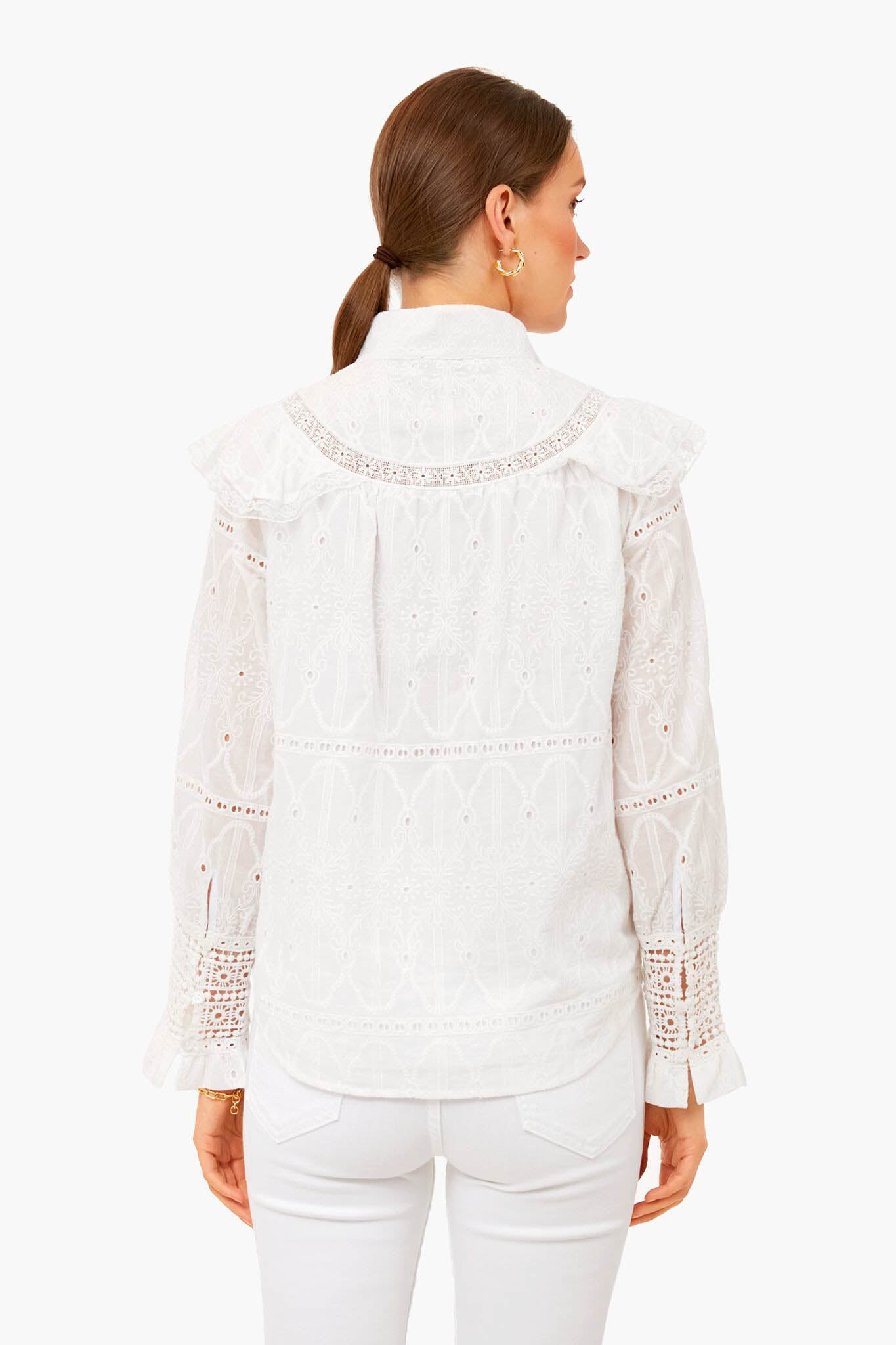 White Eyelet Mirabella Blouse