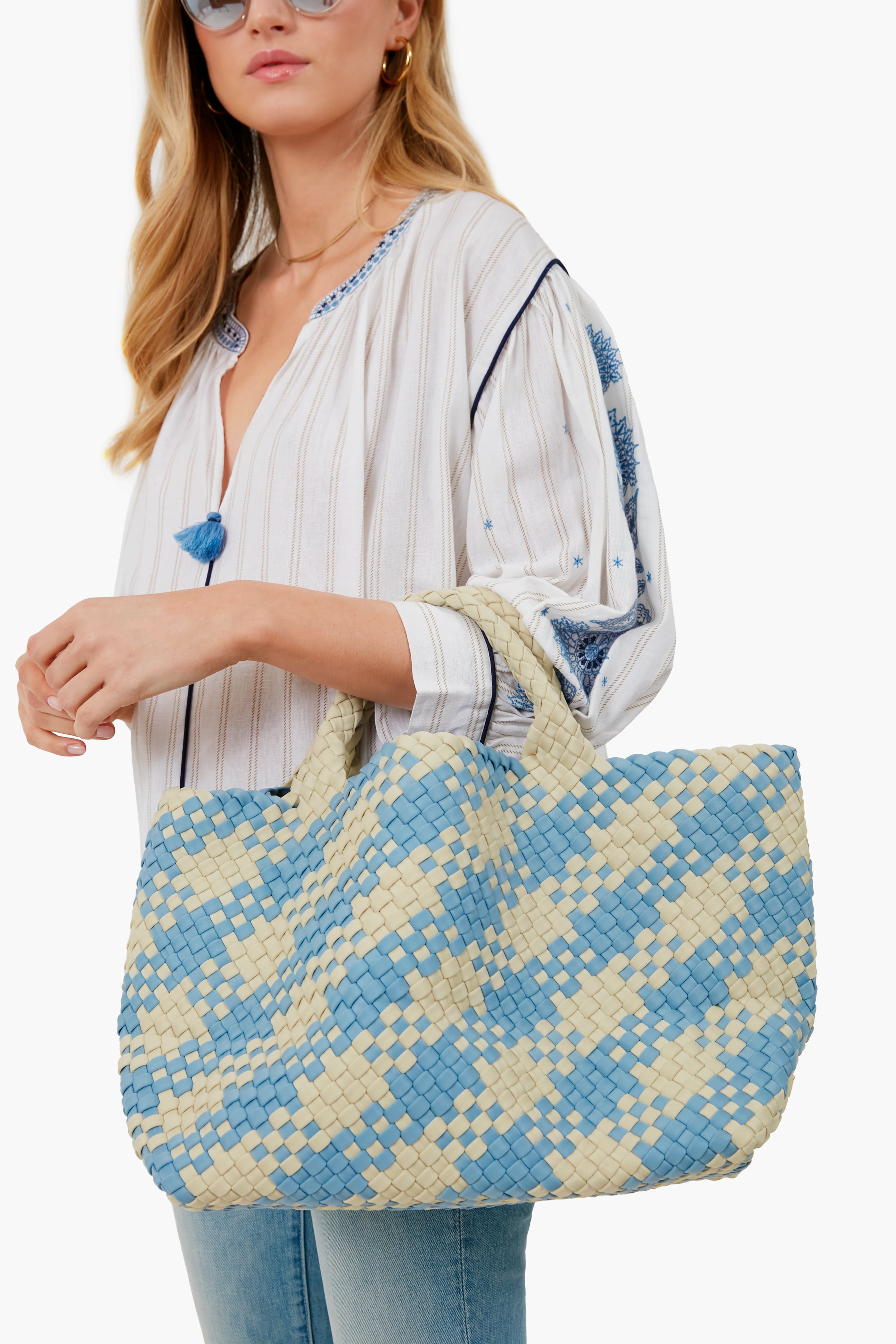 Capri Plaid St Barths Medium Tote