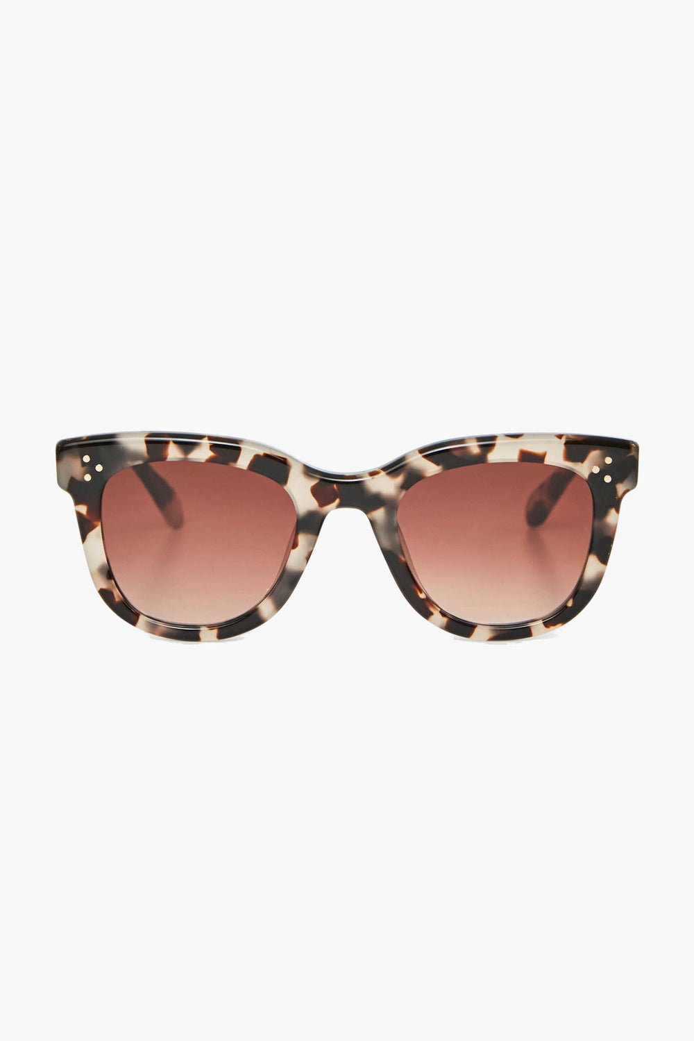 KREWE du optic tortoiseshell sunglasses feature handcrafted rounded square acetate frames and brown gradient polarized lenses for a stylish look.