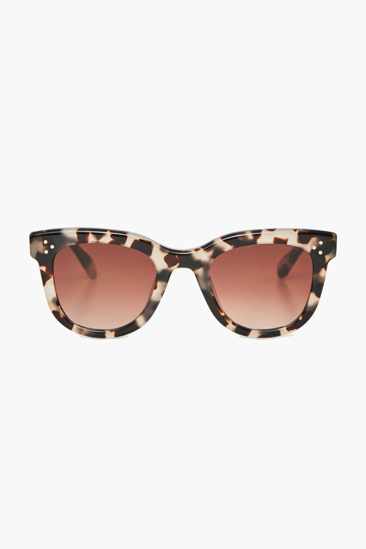 KREWE du optic tortoiseshell sunglasses feature handcrafted rounded square acetate frames and brown gradient polarized lenses for a stylish look.