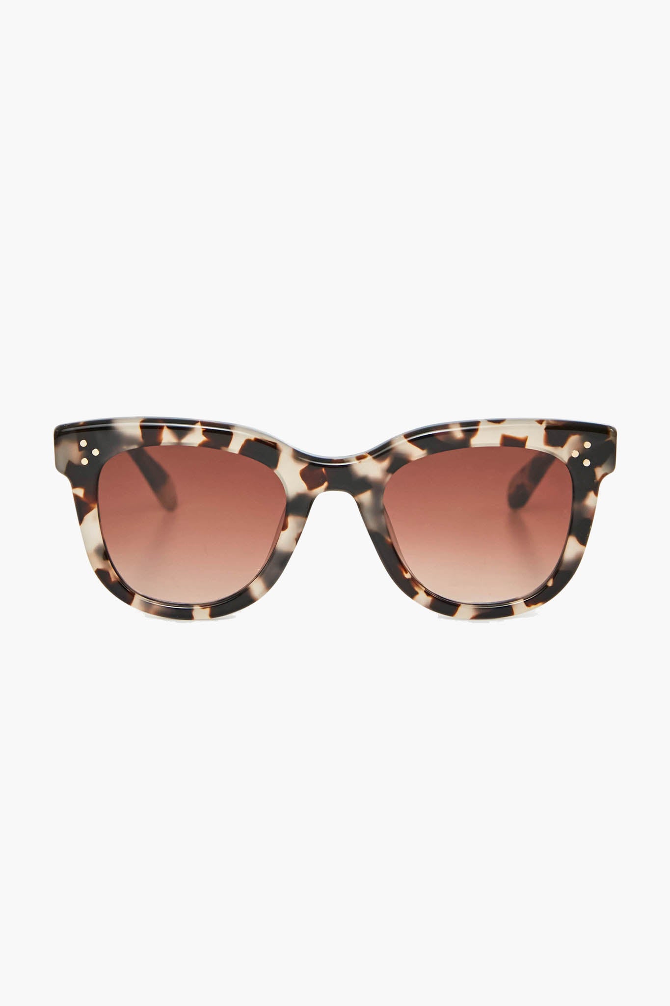 KREWE du optic tortoiseshell sunglasses feature handcrafted rounded square acetate frames and brown gradient polarized lenses for a stylish look.