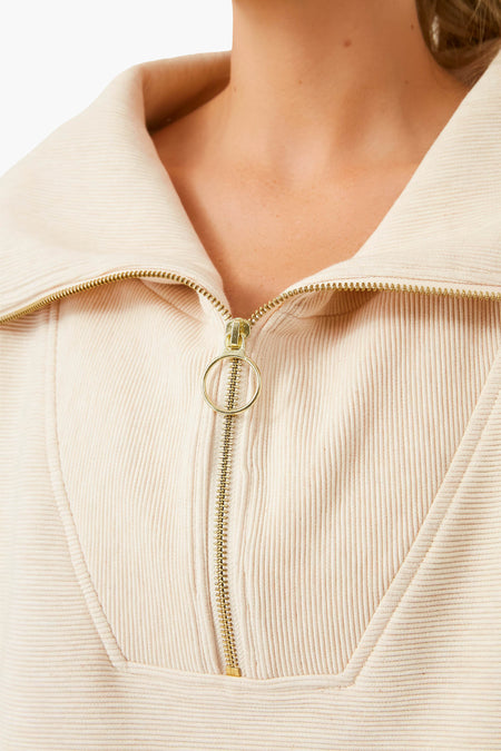 Oatmeal Marl Vine Half Zip