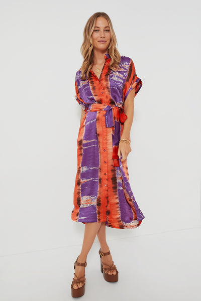 Tie Dye Orange Valerie Kaftan Carolina K