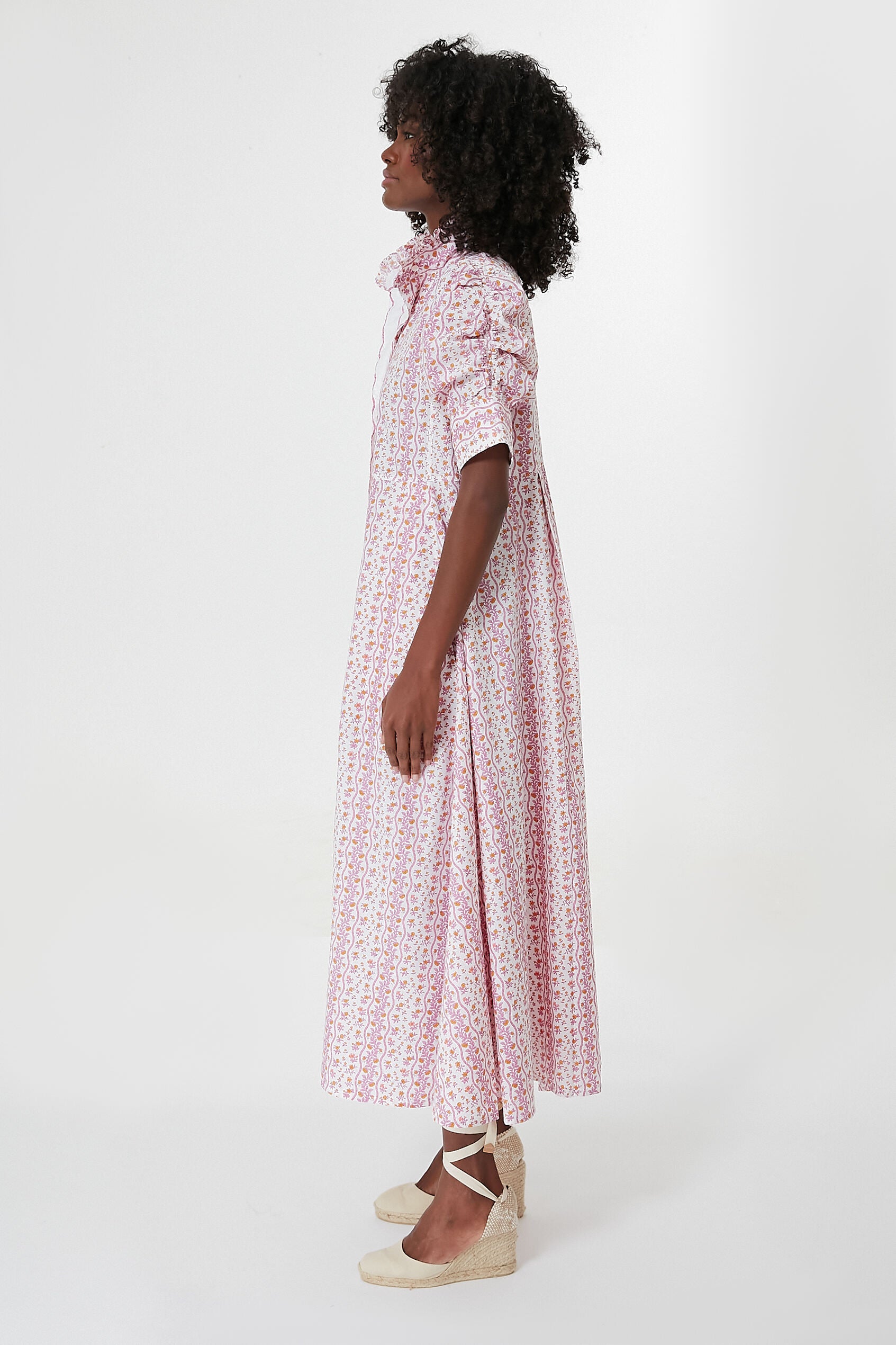 Lauren Conrad Totes Balenciaga 'City' Handbag in Polka-Dot Shirt Dress